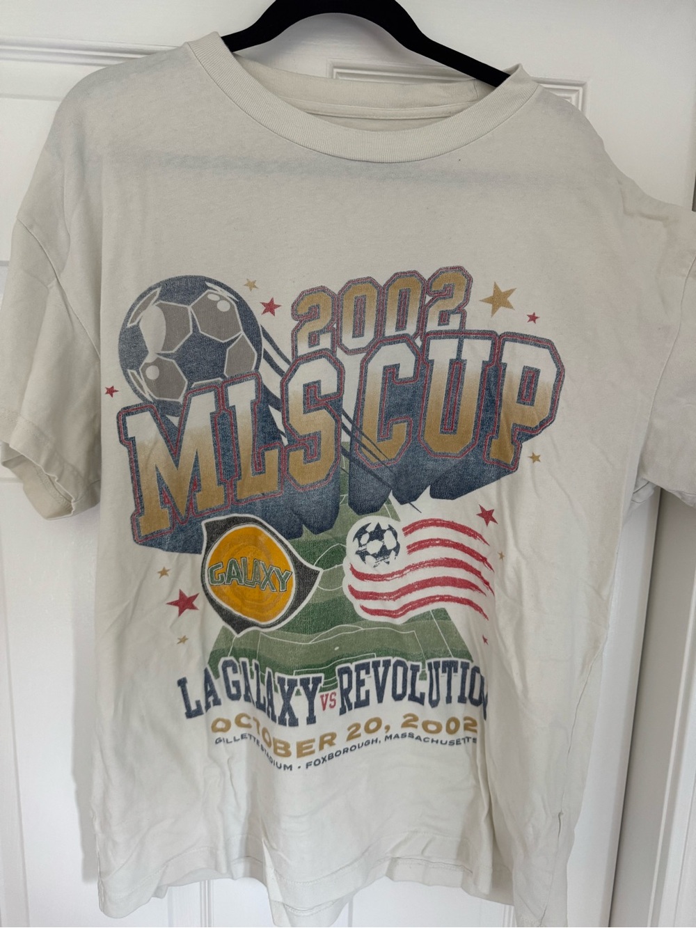 MLS Cup 2002 LA Galaxy vs Revolution T-Shirt - White - Size XL